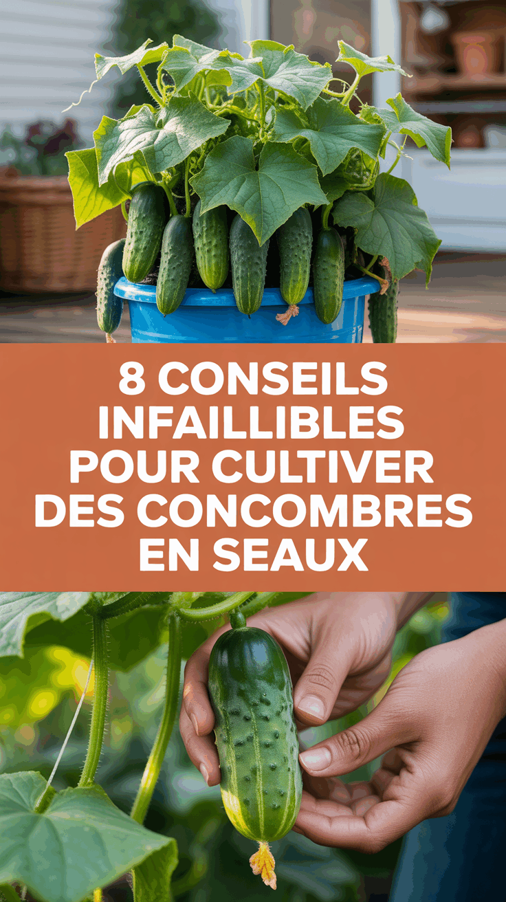 8 conseils infaillibles pour cultiver des concombres en seaux