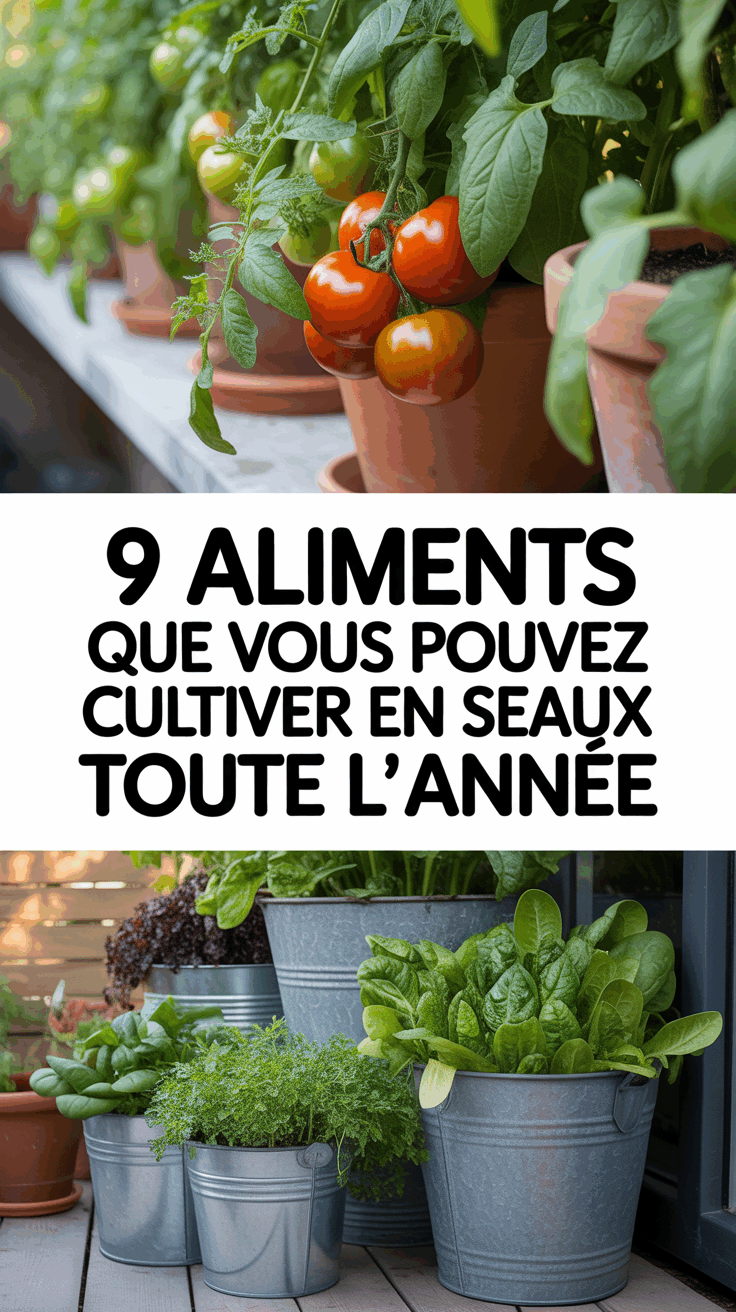 9 aliments que vous pouvez cultiver en seaux toute l'année