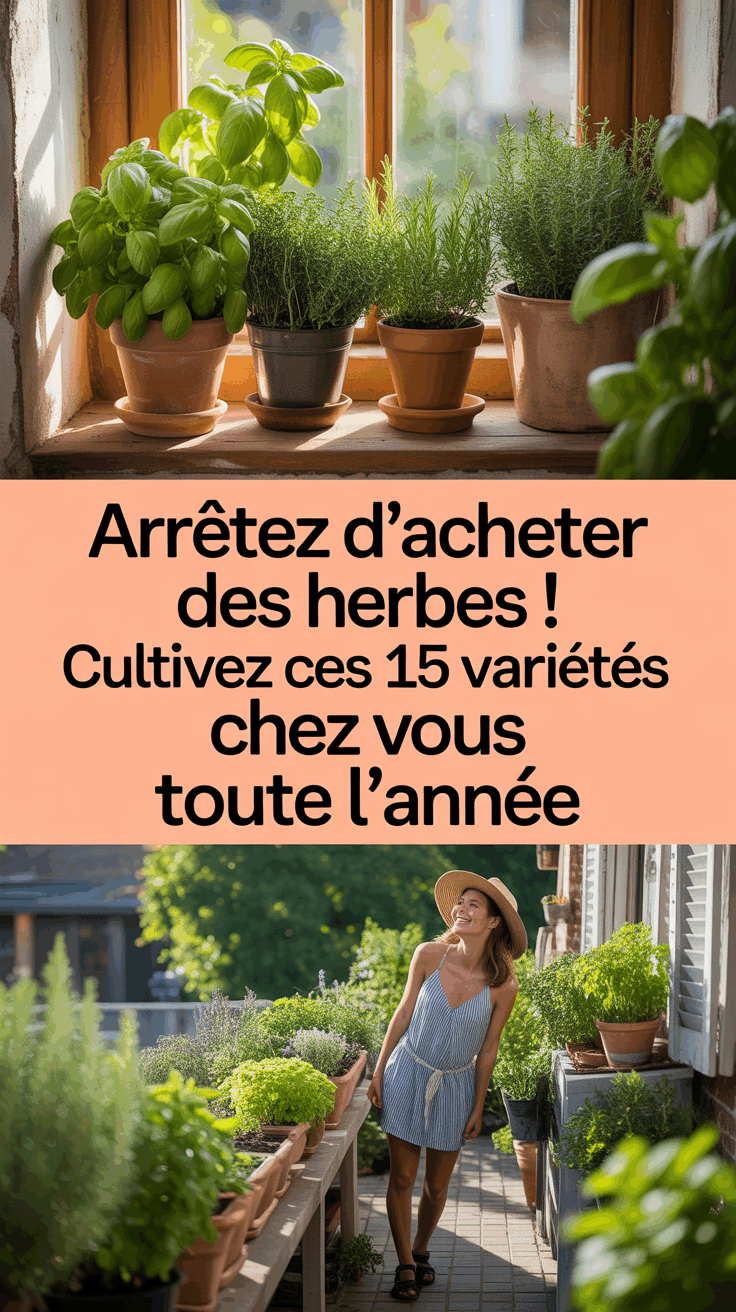 Arrêtez d’acheter des herbes ! Cultivez ces 15 variétés chez vous toute l’année