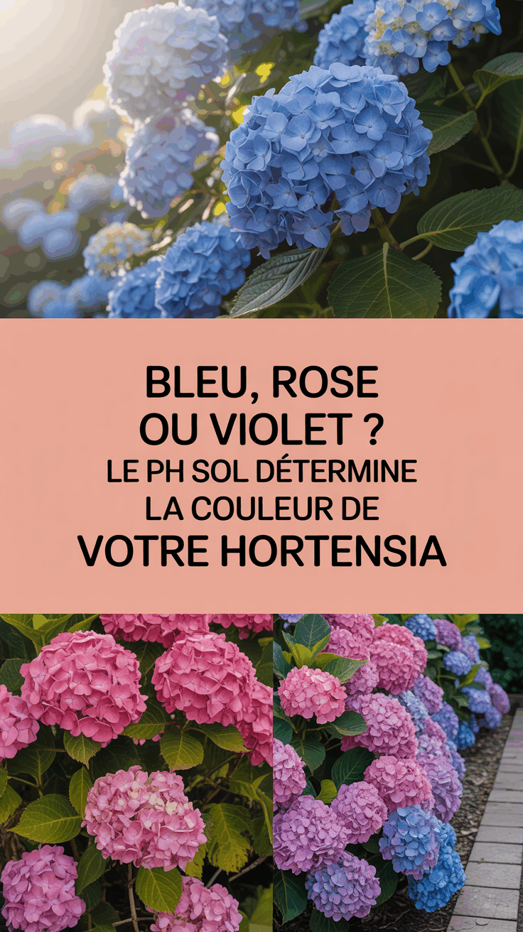 Bleu, rose ou violet ? Le pH du sol détermine la couleur de votre hortensia