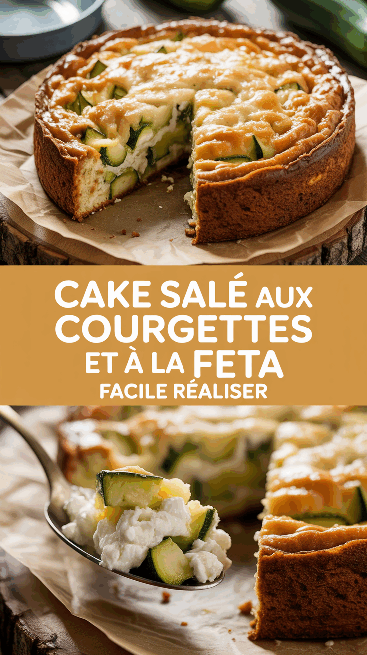 Cake salé aux courgettes et à la feta facile à réaliser