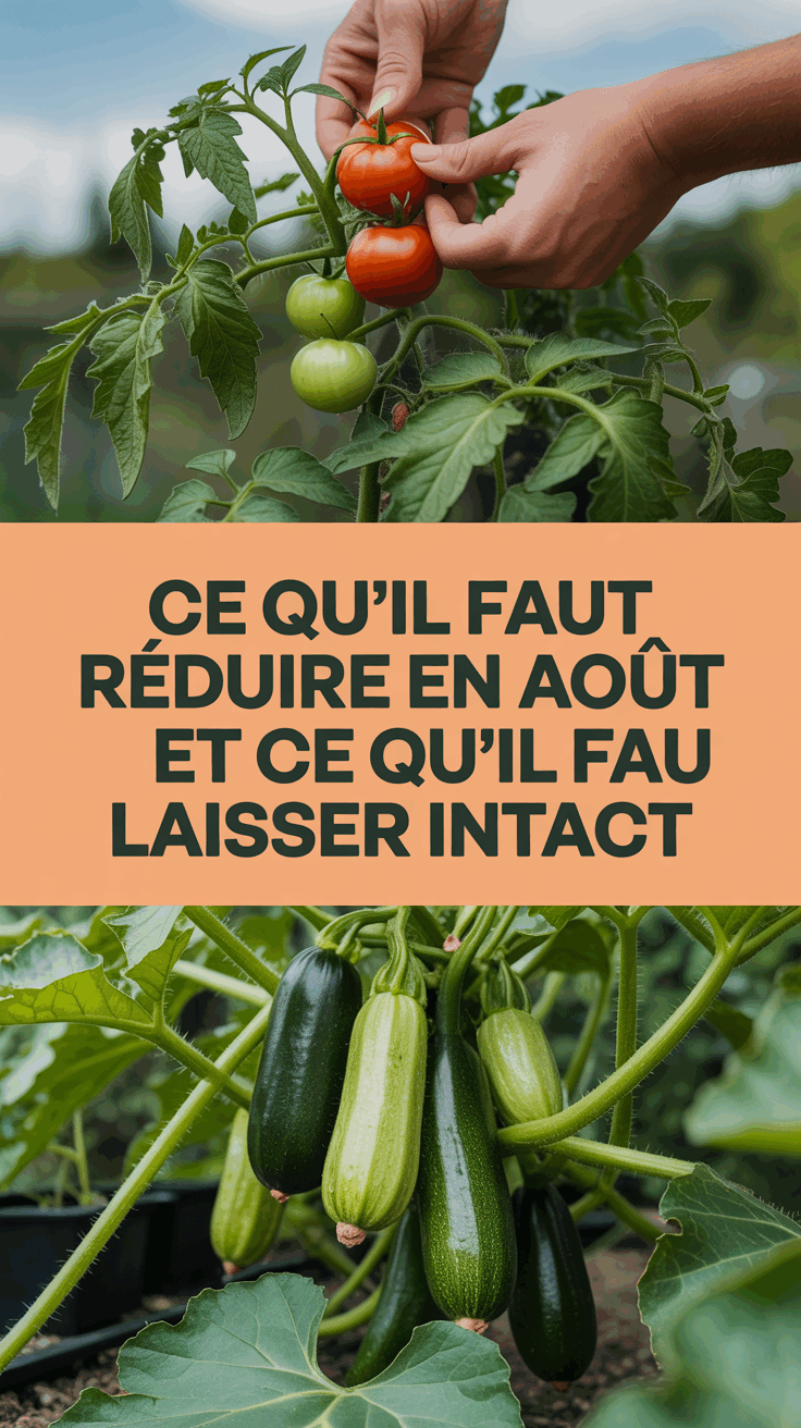 Ce qu&rsquo;il faut réduire en août et ce qu&rsquo;il faut laisser intact