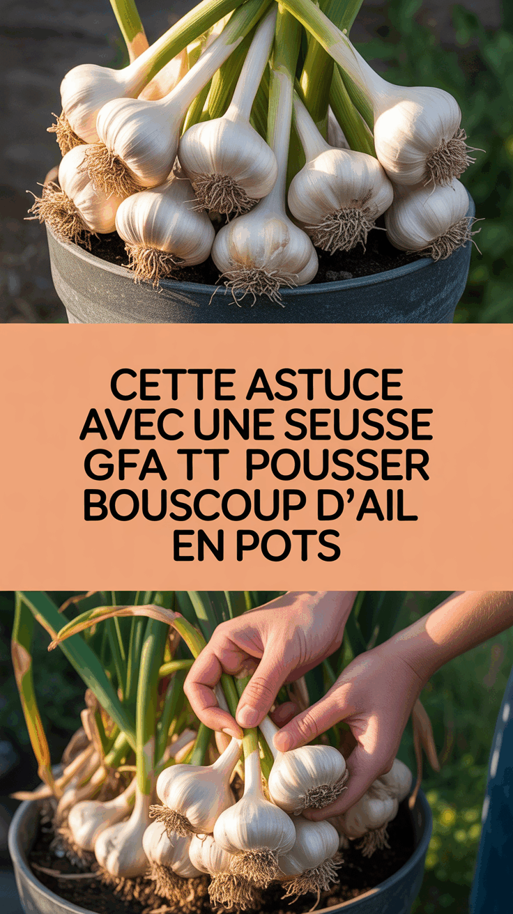 Cette astuce avec une seule gousse fait pousser beaucoup d'ail en pots