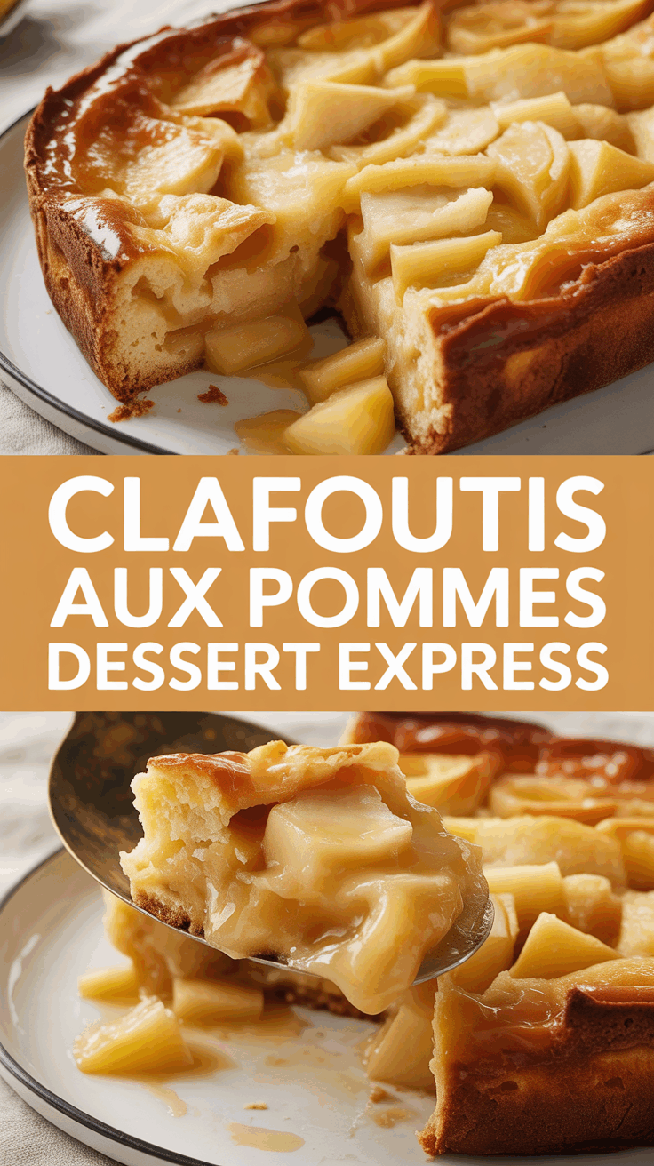Clafoutis aux pommes dessert express