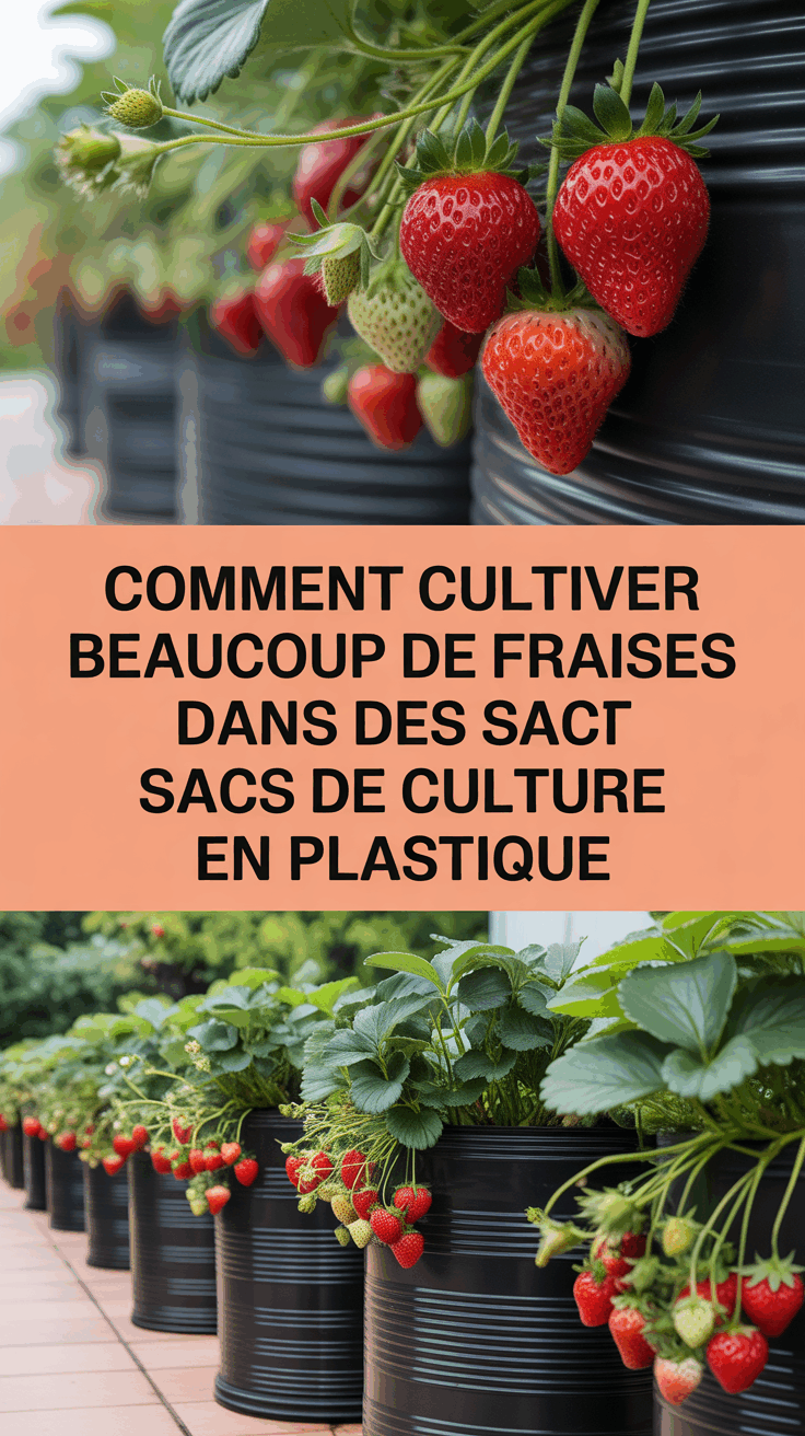 Comment Cultiver Beaucoup de Fraises dans des Sacs de Culture en Plastique