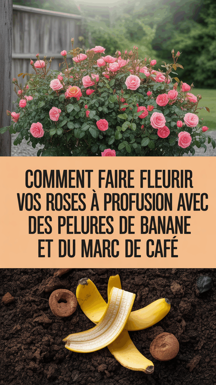 Comment faire fleurir vos roses à profusion avec des pelures de banane et du marc de café