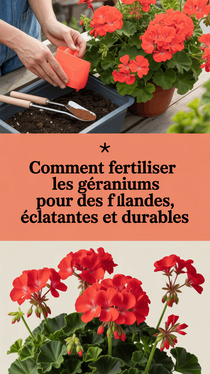 Comment fertiliser les géraniums pour des fleurs grandes, éclatantes et durables