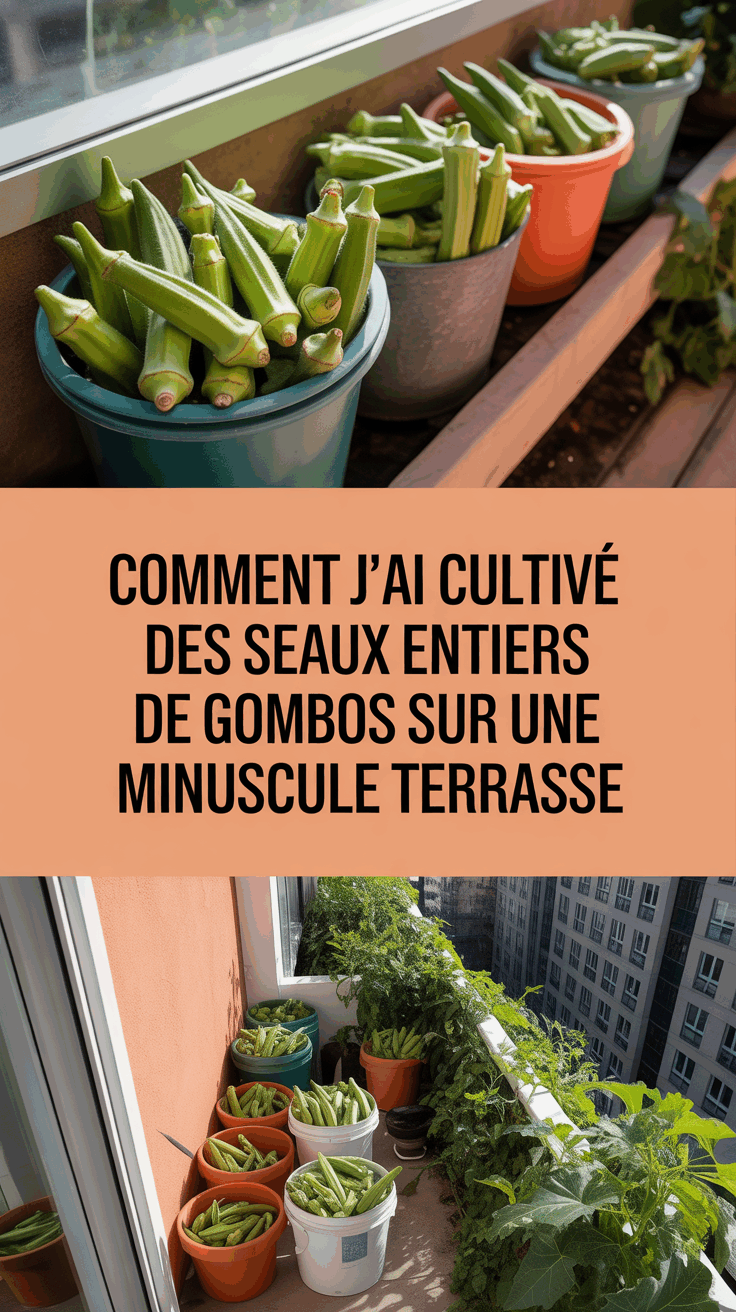 Comment j'ai cultivé des seaux entiers de gombos sur une minuscule terrasse