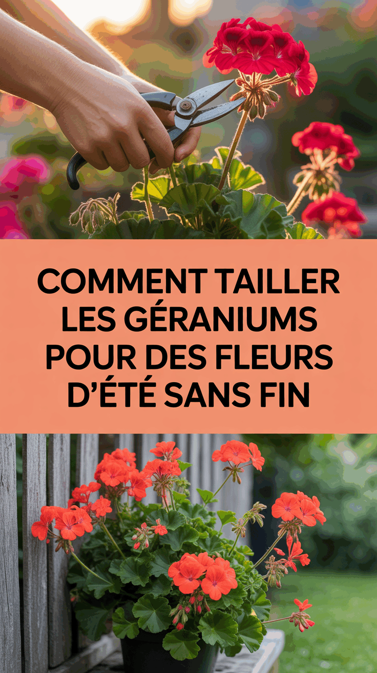 Comment tailler les géraniums pour des fleurs d&rsquo;été sans fin