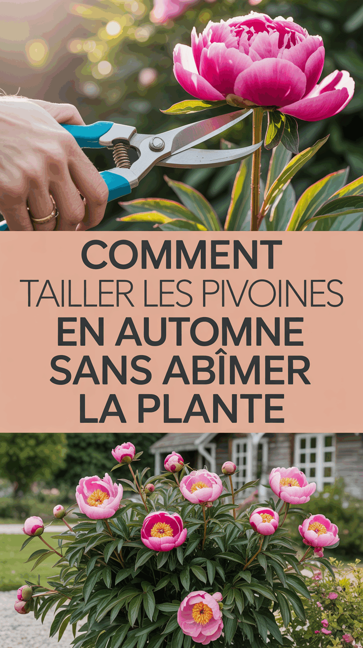 Comment tailler les pivoines en automne sans abîmer la plante