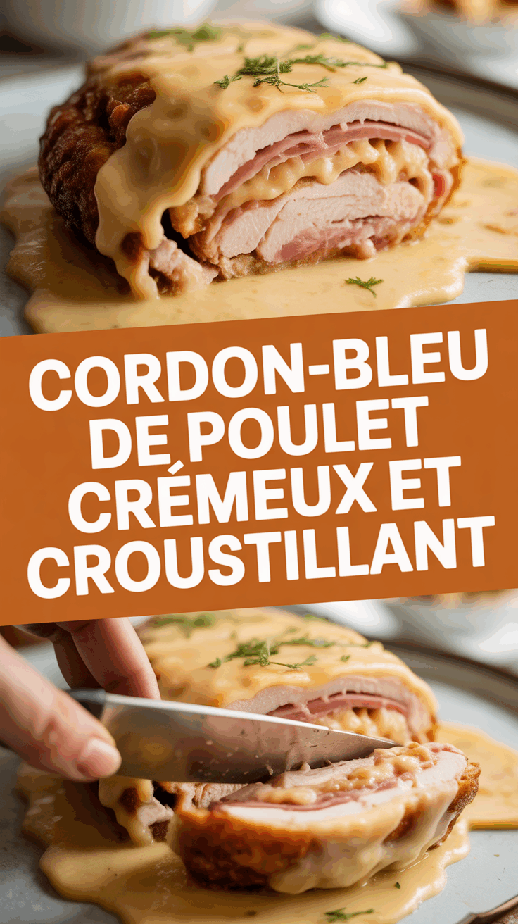 Cordon-bleu de poulet crémeux et croustillant