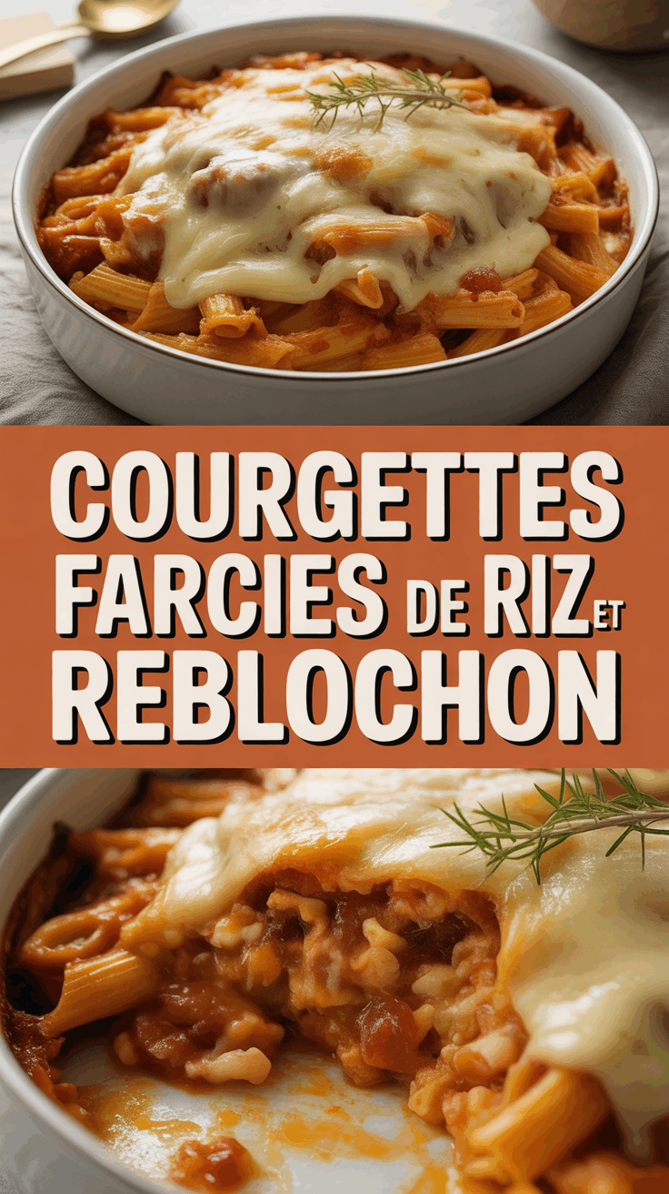 Courgettes farcies de Riz et reblochon