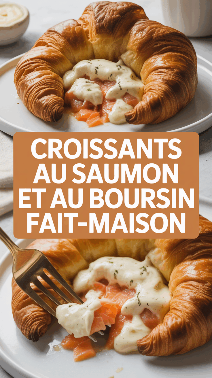 Croissants au saumon et au Boursin fait-maison