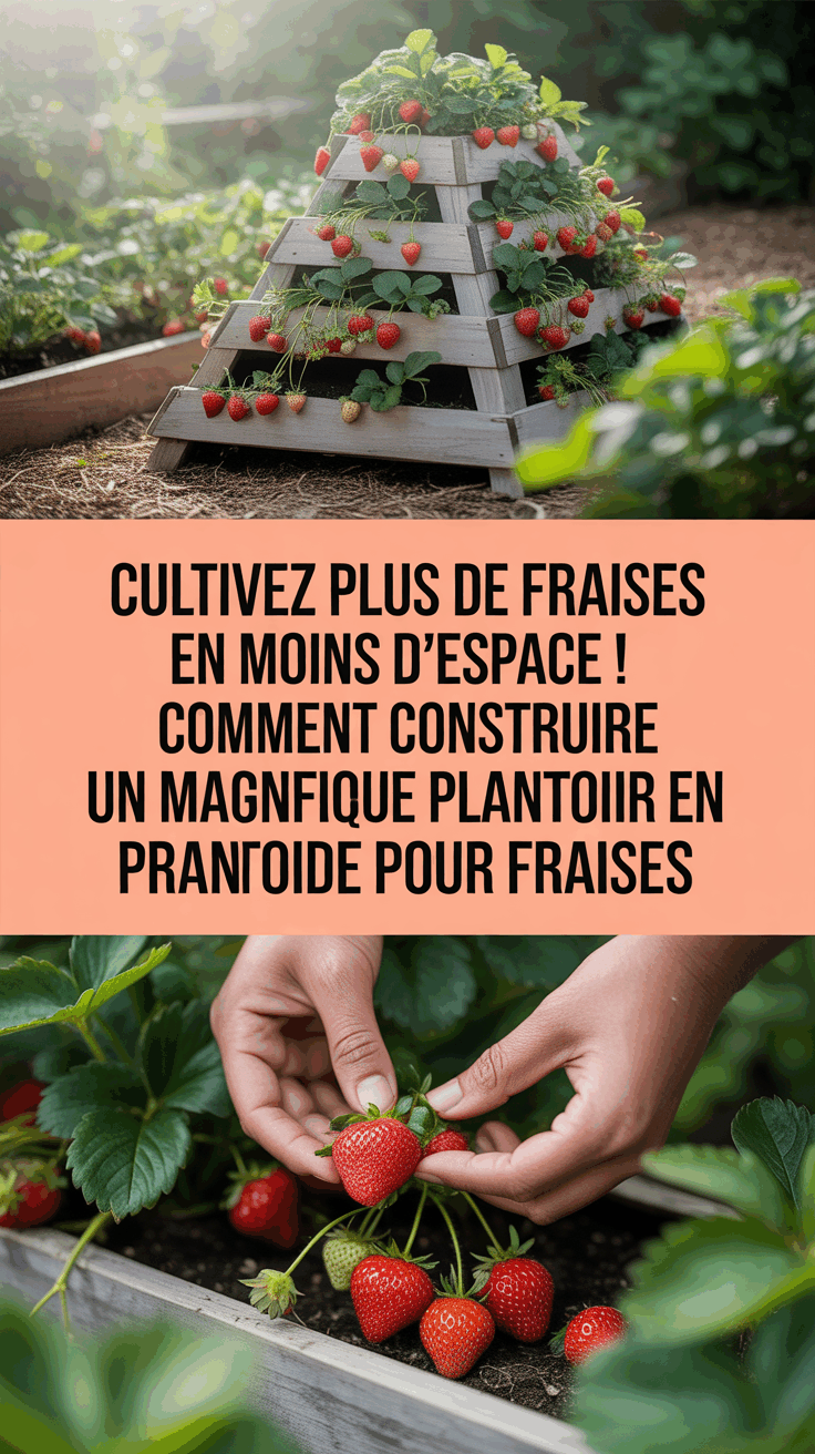Cultivez Plus de Fraises en Moins d'Espace ! Comment Construire un Magnifique Plantoir en Pyramide pour Fraises