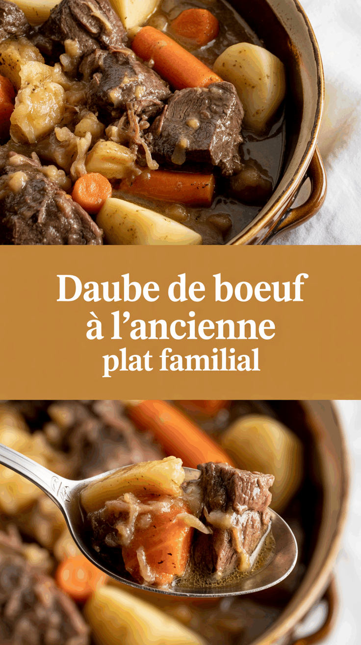 Daube de boeuf à l’ancienne plat familial