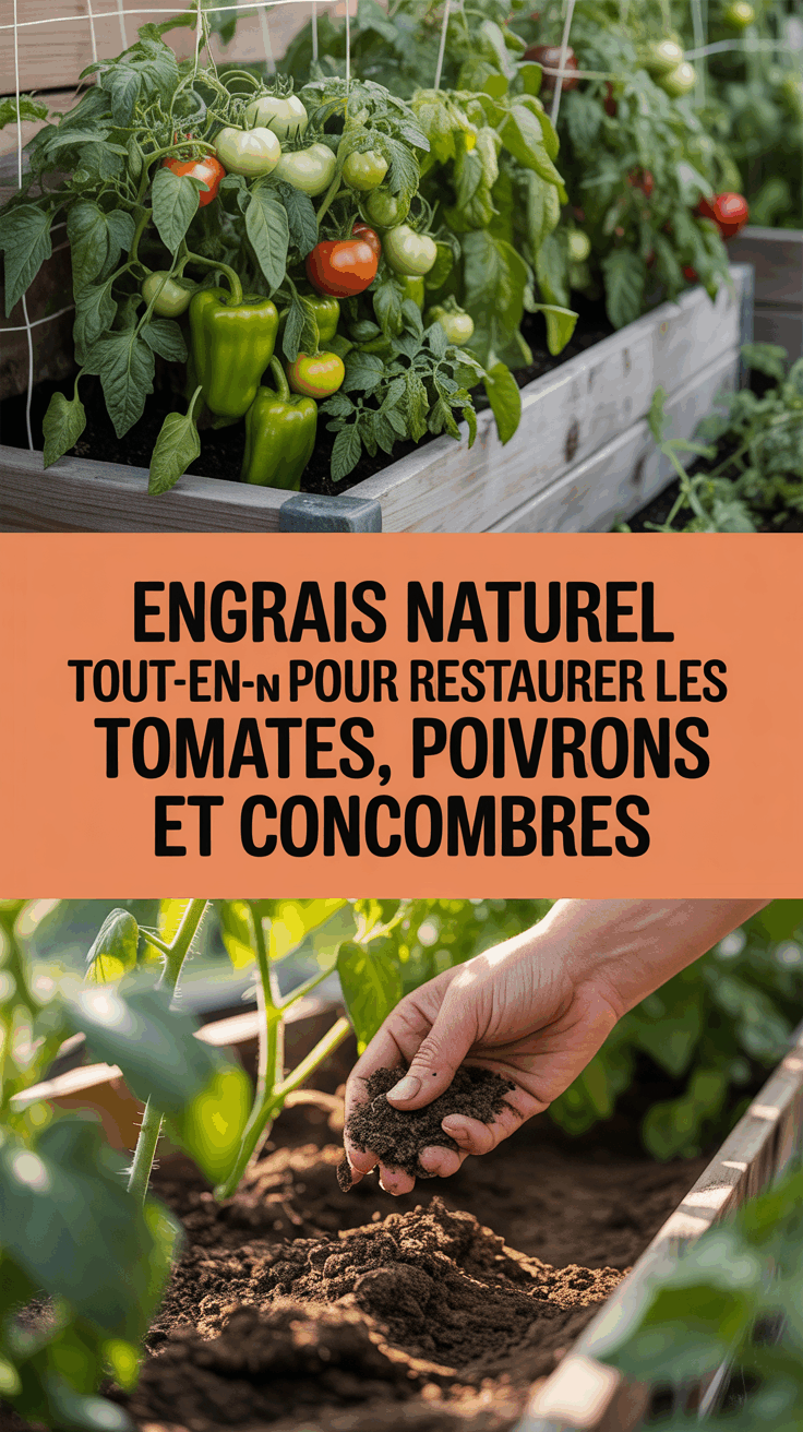 Engrais Naturel Tout-en-Un pour Restaurer les Tomates, Poivrons et Concombres