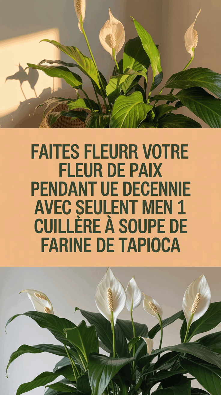 Faites Fleurir Votre Fleur de Paix Pendant Une Décennie Avec Seulement 1 Cuillère à Soupe de Farine de Tapioca