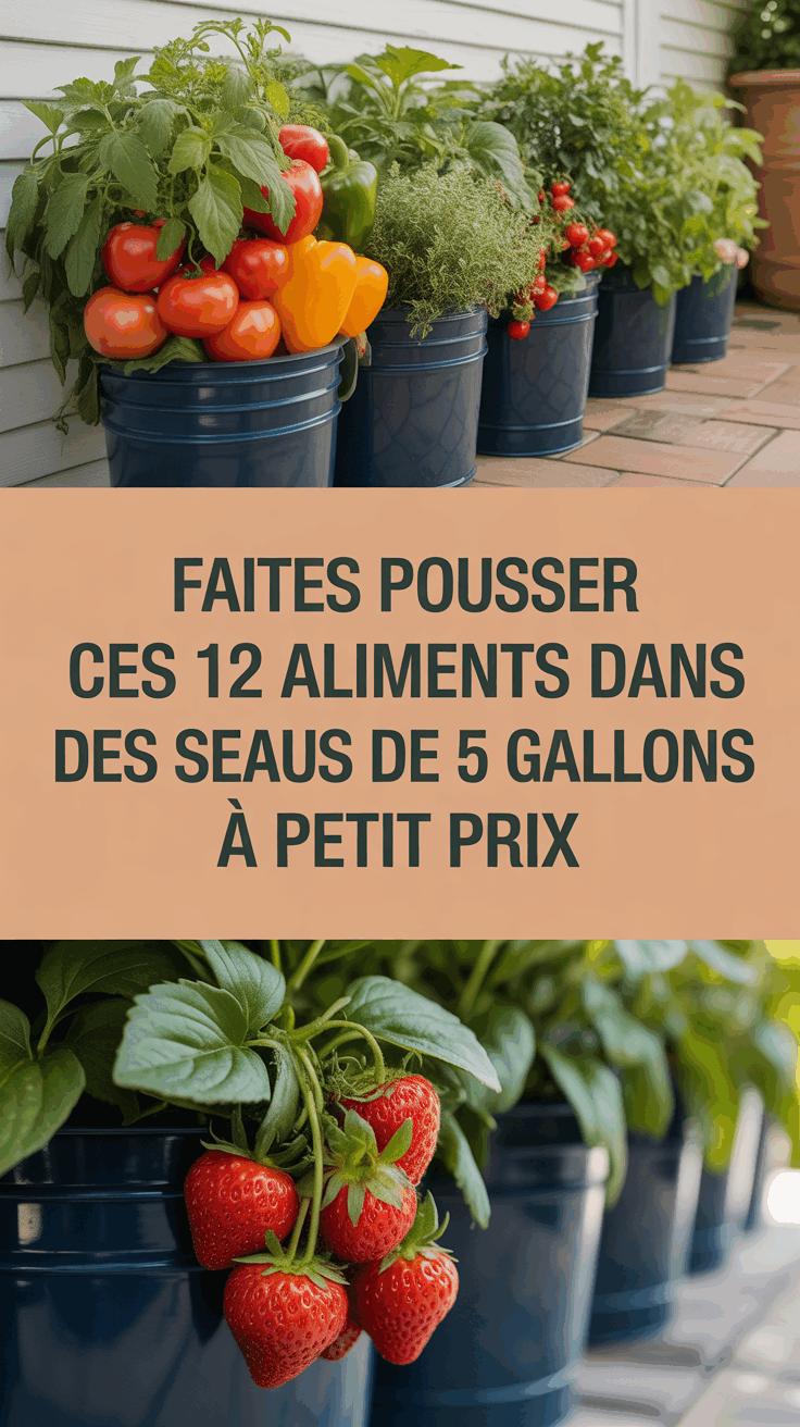 Faites Pousser Ces 12 Aliments dans des Seaux de 5 Gallons à Petit Prix