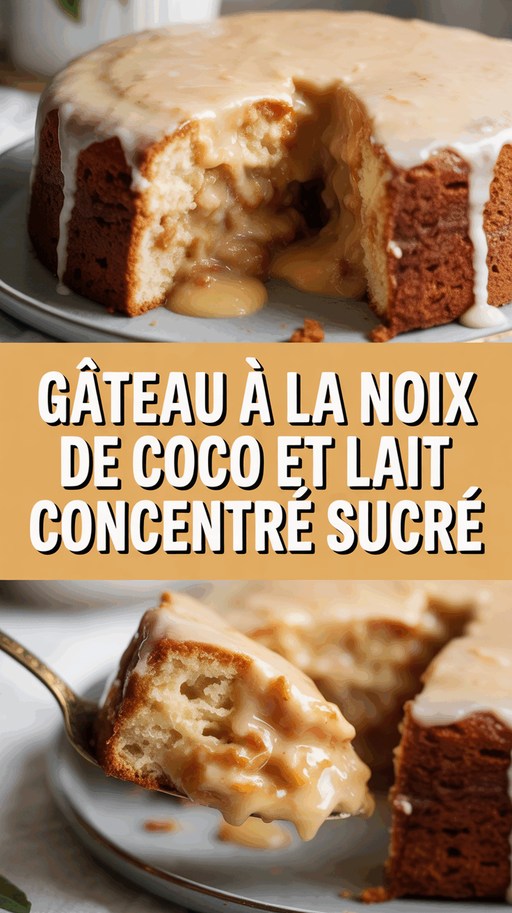 Gâteau à la noix de coco et lait concentré sucré