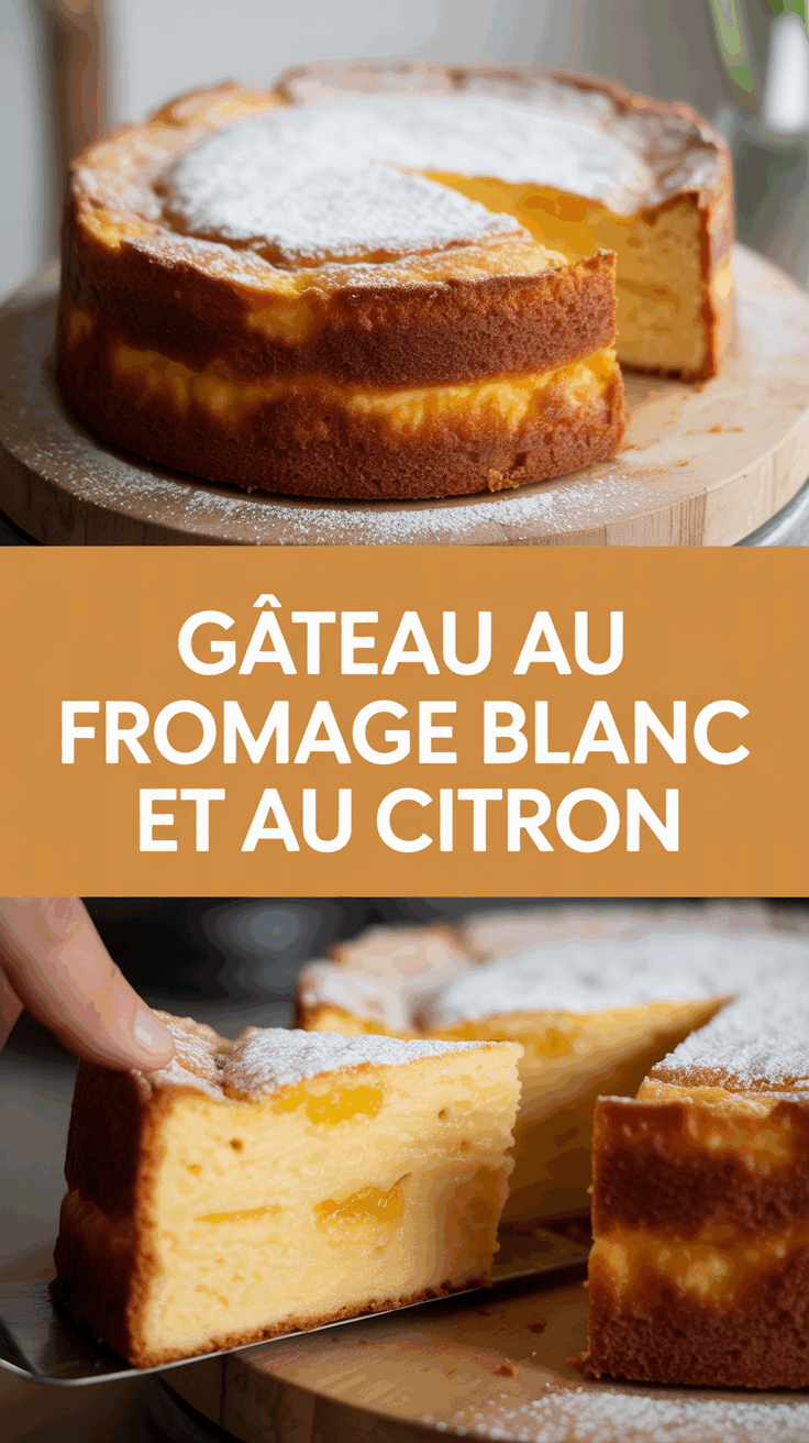 Gâteau au fromage blanc et au citron