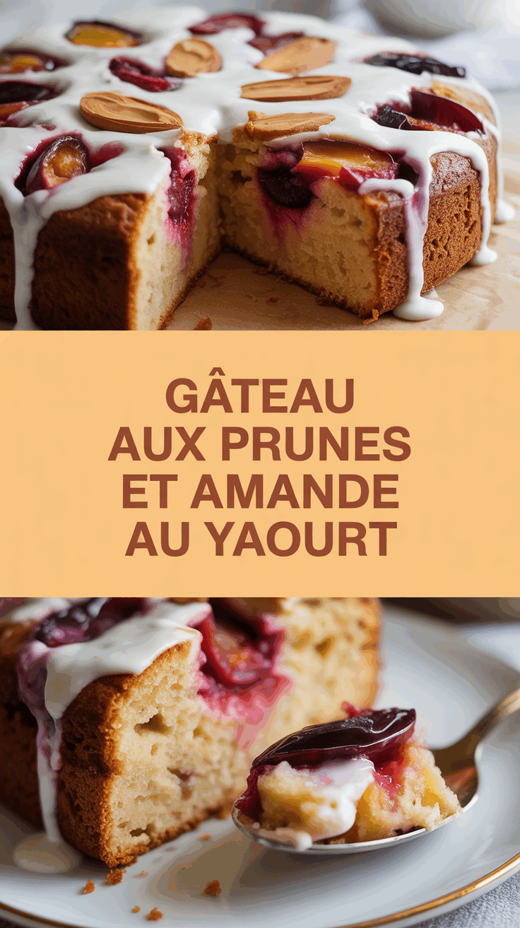 Gâteau aux prunes et amande au yaourt