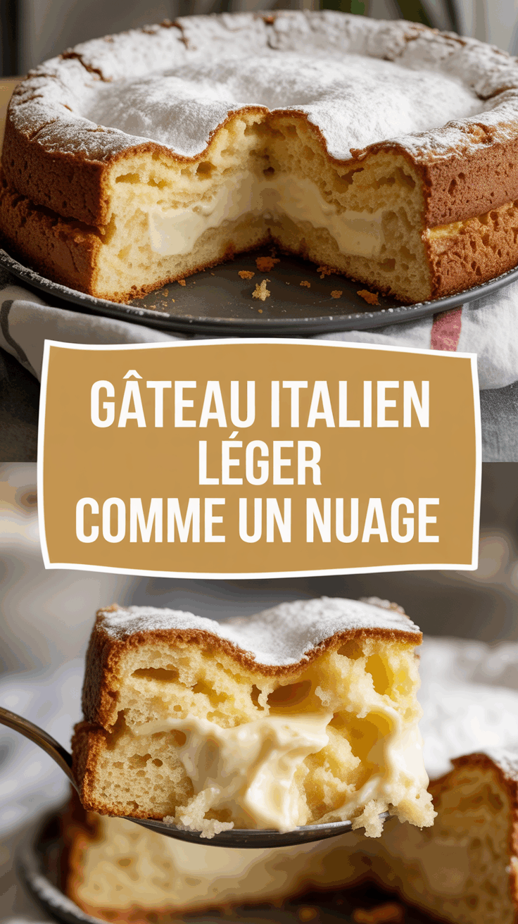 Gâteau italien léger comme un nuage