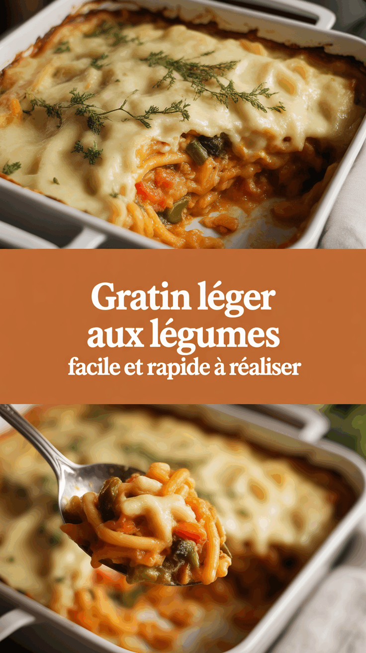 Gratin Léger aux Légumes facile et rapide à réaliser