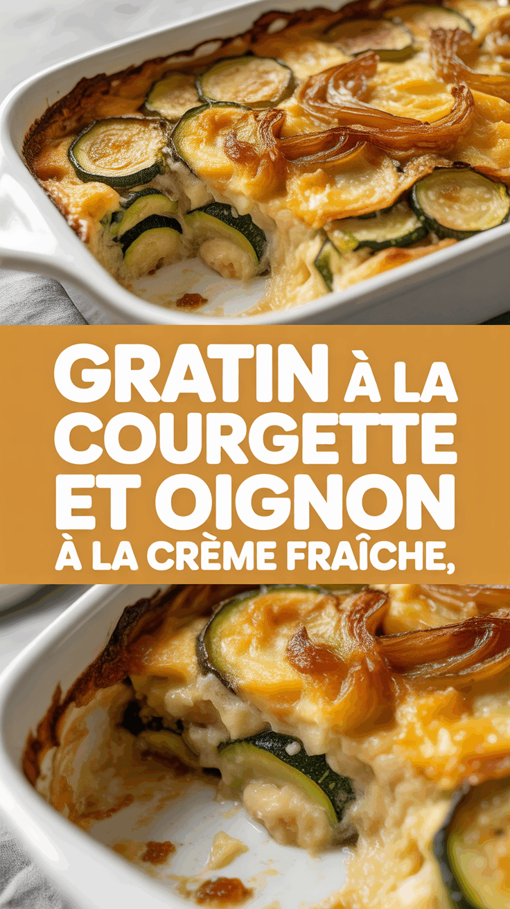 Gratin à la courgette et oignon à la crème fraîche