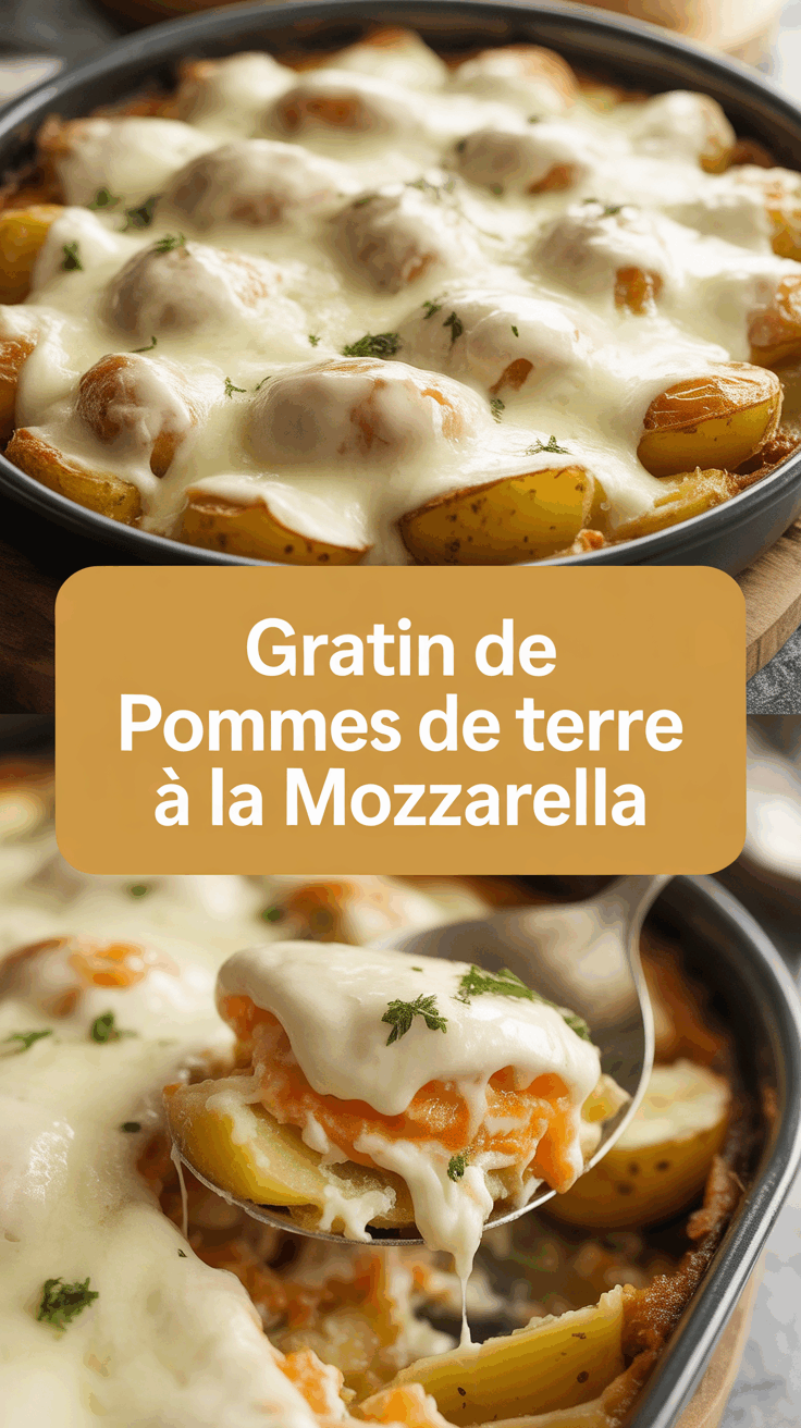 Gratin de pommes de terre à la mozzarella