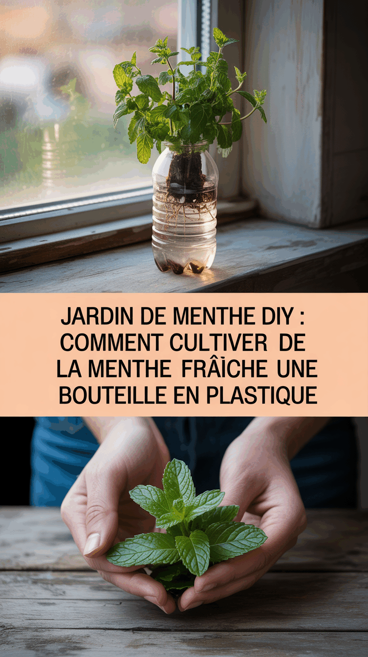 Jardin de Menthe DIY : Comment Cultiver de la Menthe Fraîche dans une Bouteille en Plastique