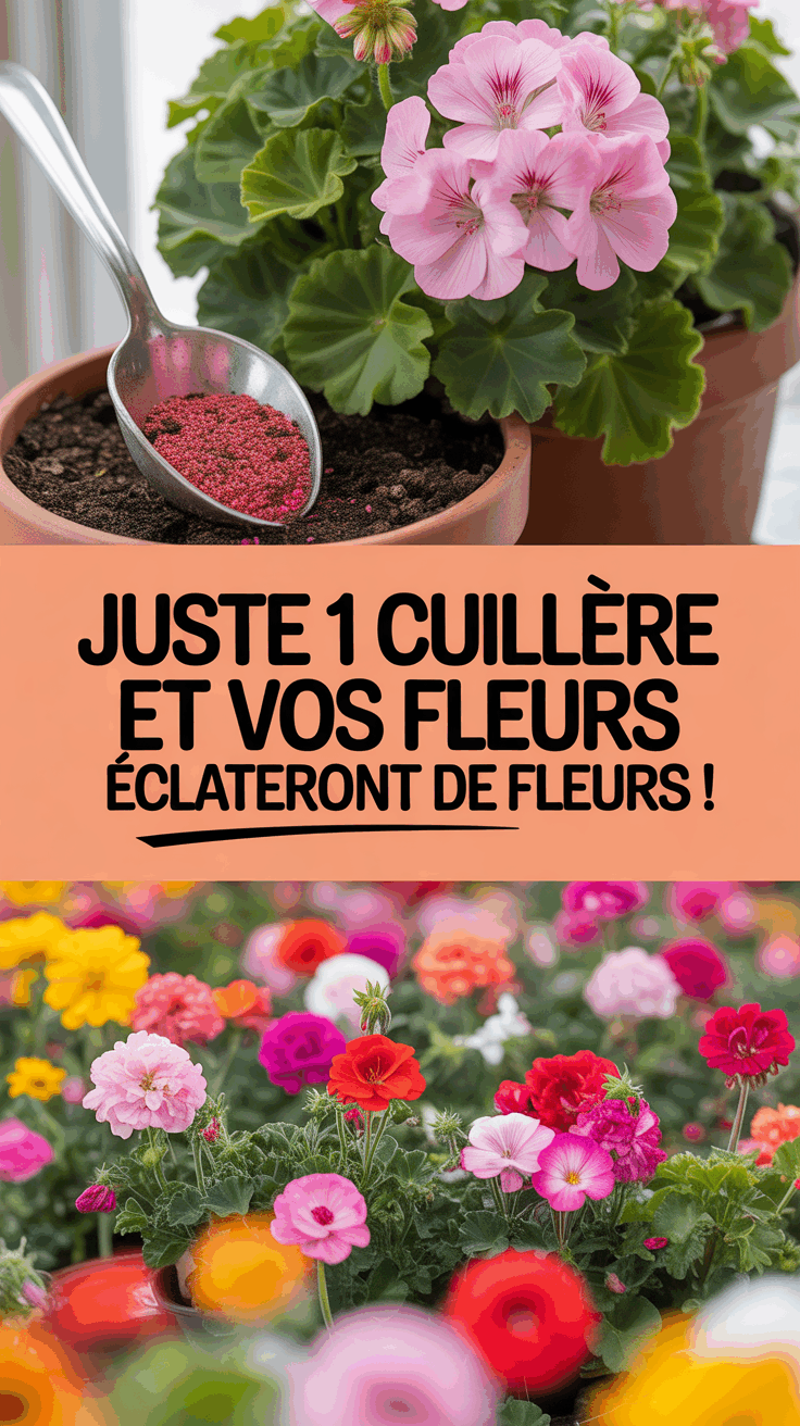 Juste 1 cuillère et vos fleurs éclateront de fleurs !