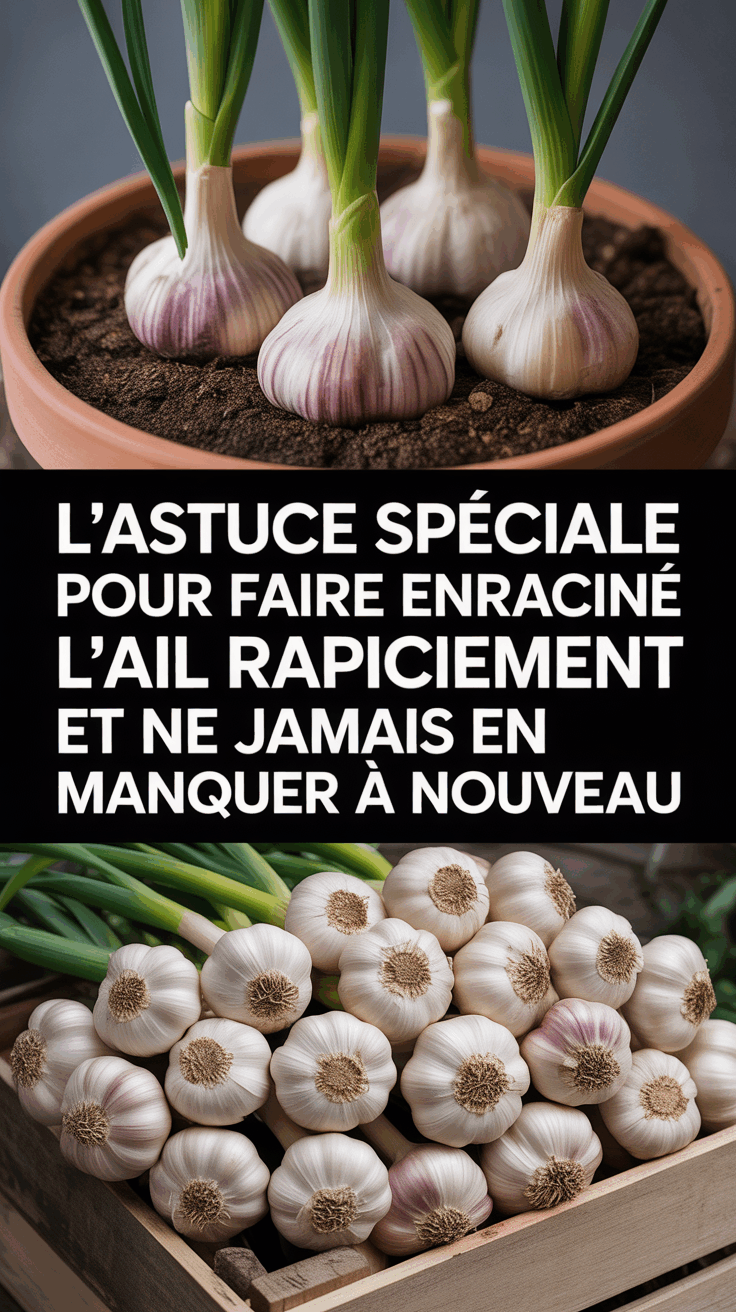 L&rsquo;astuce spéciale pour faire enraciné l&rsquo;ail rapidement et ne jamais en manquer à nouveau
