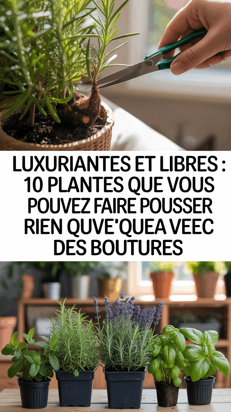 Luxuriantes et Libres : 10 Plantes que Vous Pouvez Faire Pousser Rien Qu'avec des Boutures