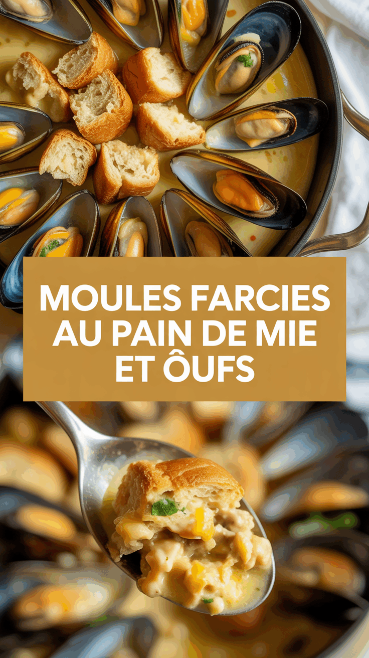 Moules farcies au pain de mie et œufs