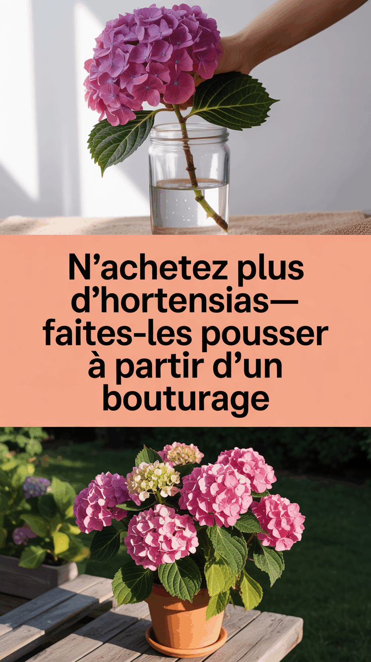 N’achetez plus d’hortensias—faites-les pousser à partir d’un bouturage