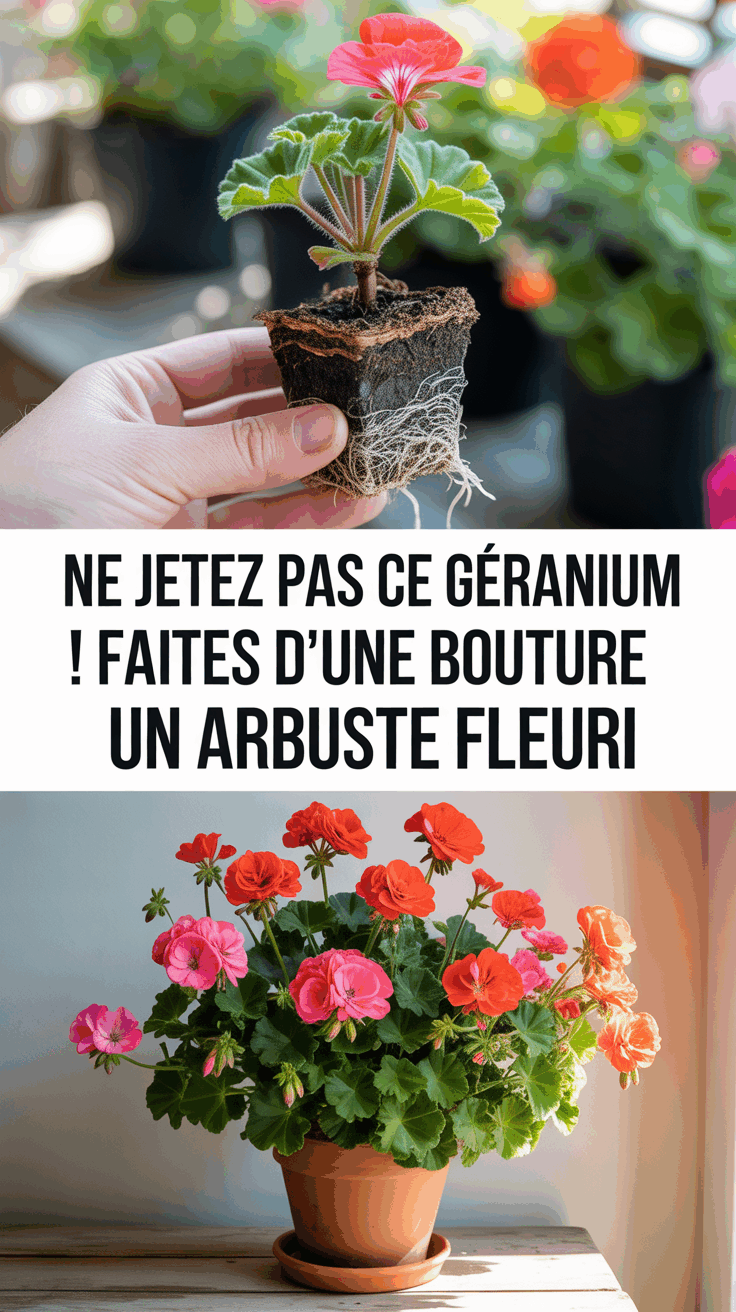 Ne jetez pas ce géranium ! Faites d’une bouture un arbuste fleuri
