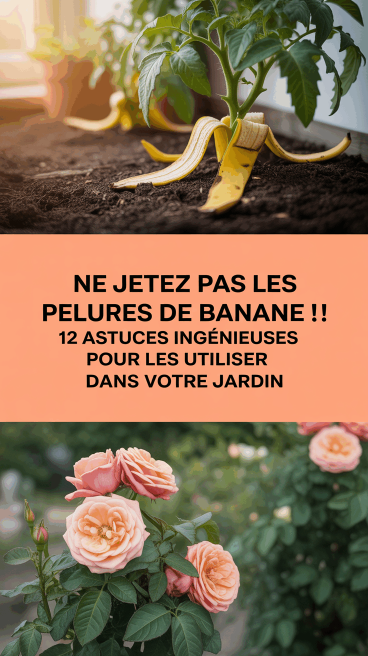 Ne jetez pas les pelures de banane ! 12 astuces ingénieuses pour les utiliser dans votre jardin