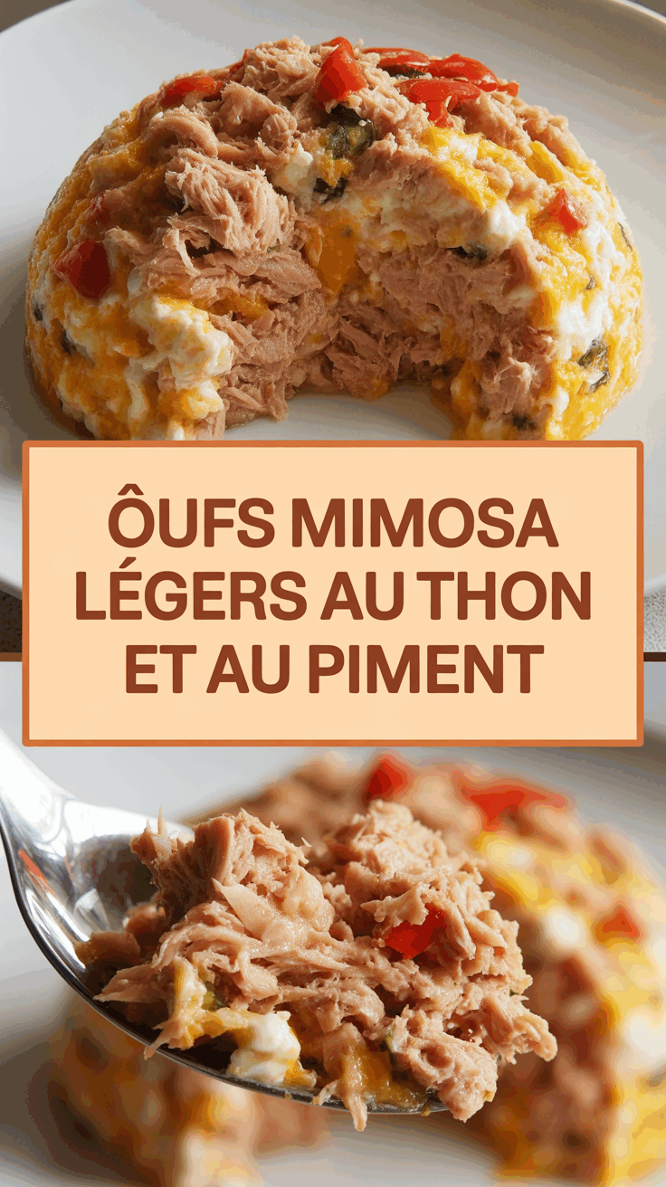 Œufs Mimosa légers au thon et au piment