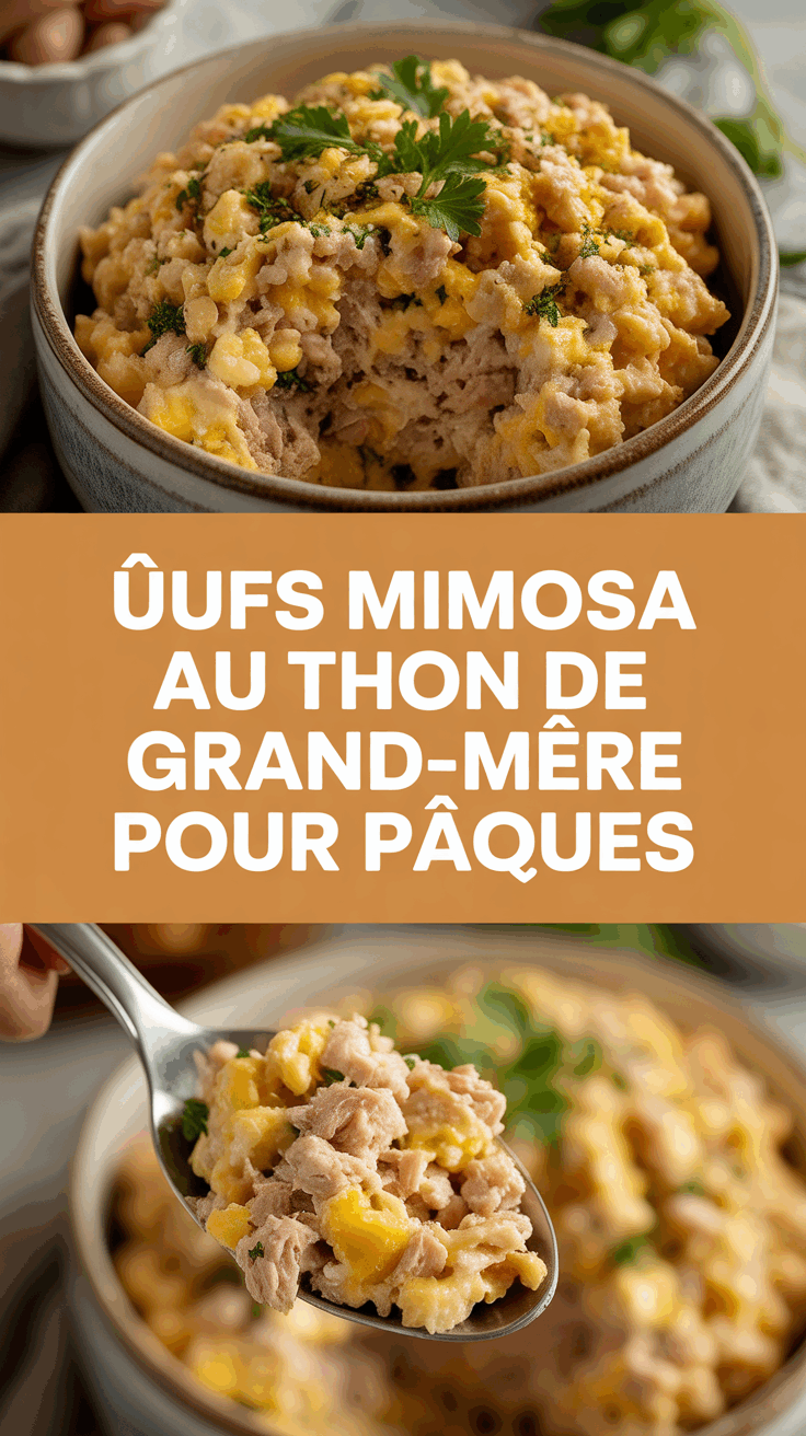 Œufs mimosa au thon de grand-mère pour Pâques