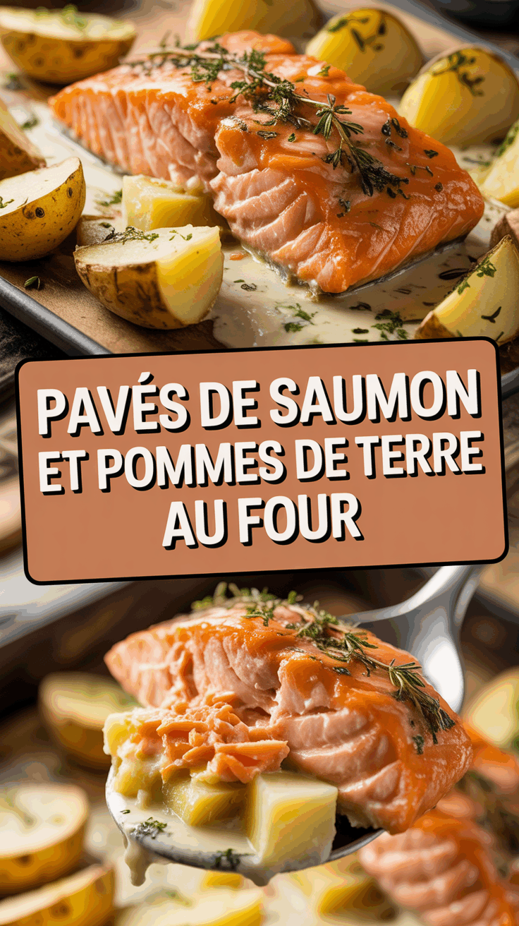 Pavés de saumon et pommes de terre au four