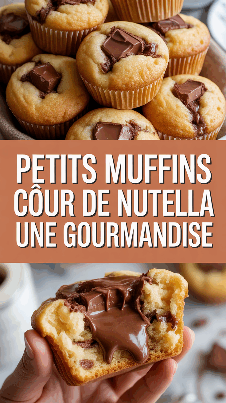 Petits Muffins Cœur de Nutella une gourmandise