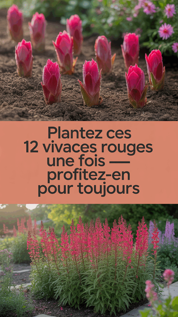 Plantez ces 12 vivaces rouges une fois — profitez-en pour toujours