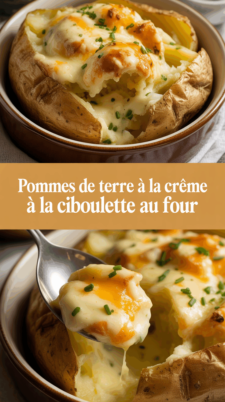 Pommes de terre à la Crème à la ciboulette au four