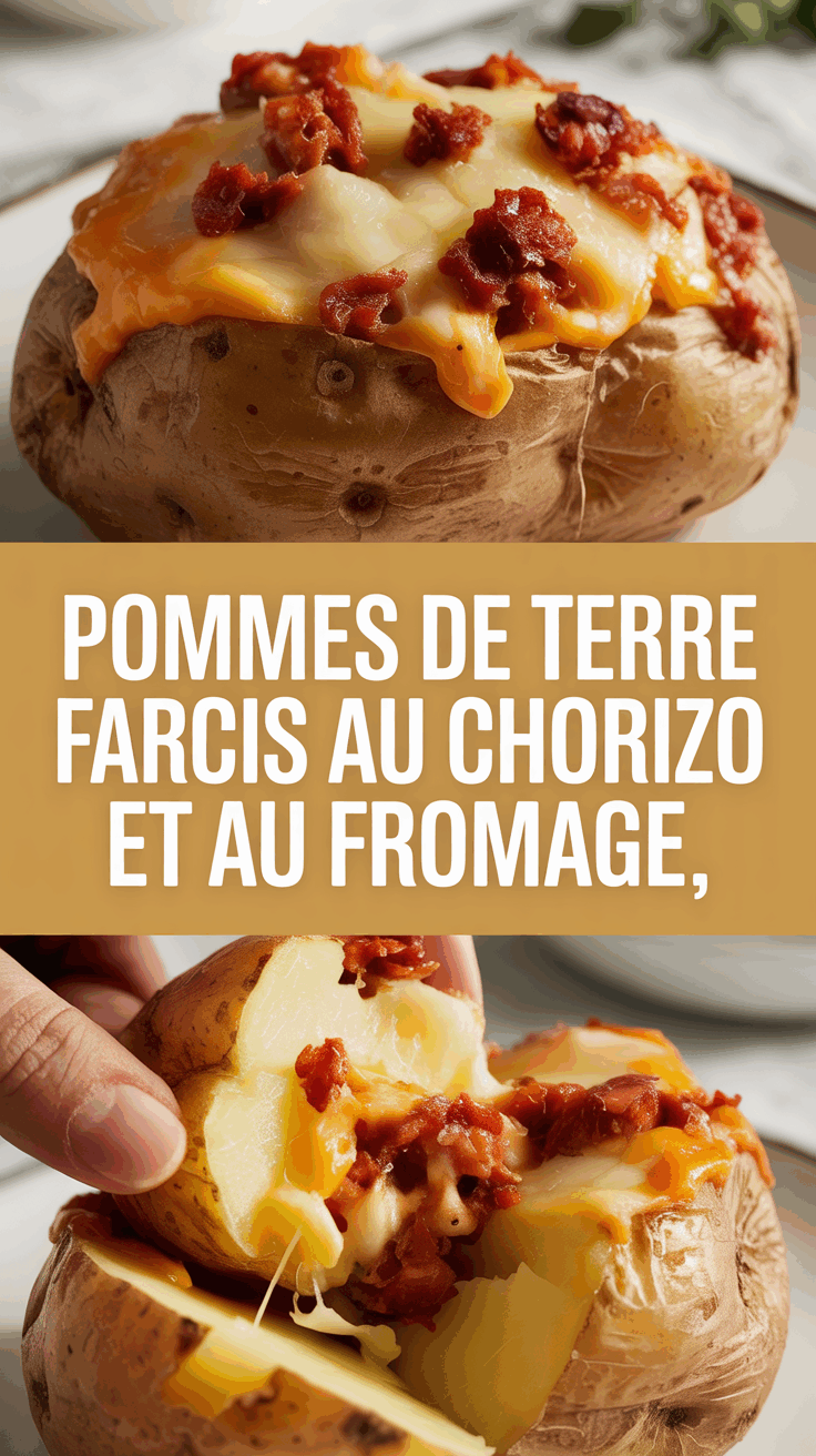 Pommes de terre farcies au chorizo et au fromage