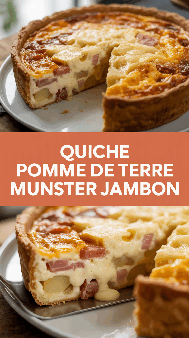 Quiche pomme de terre munster jambon