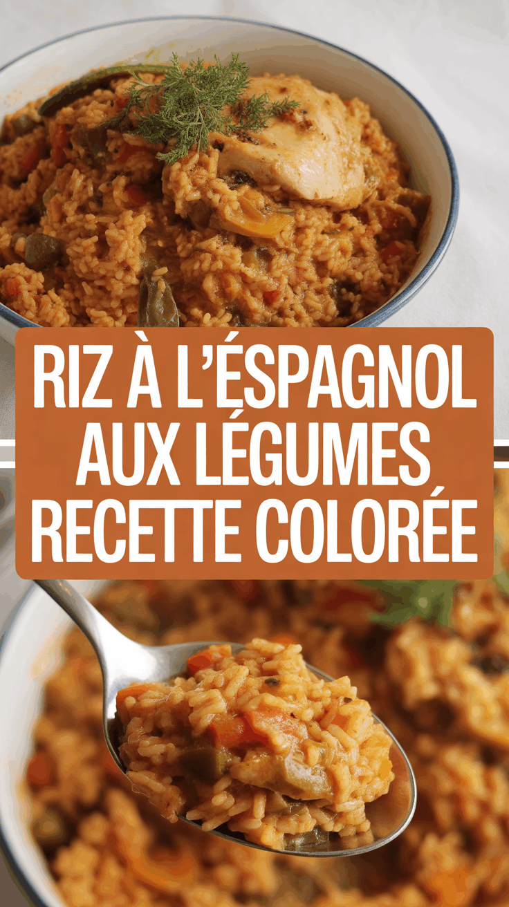 Riz à l’Espagnol aux légumes recette colorée
