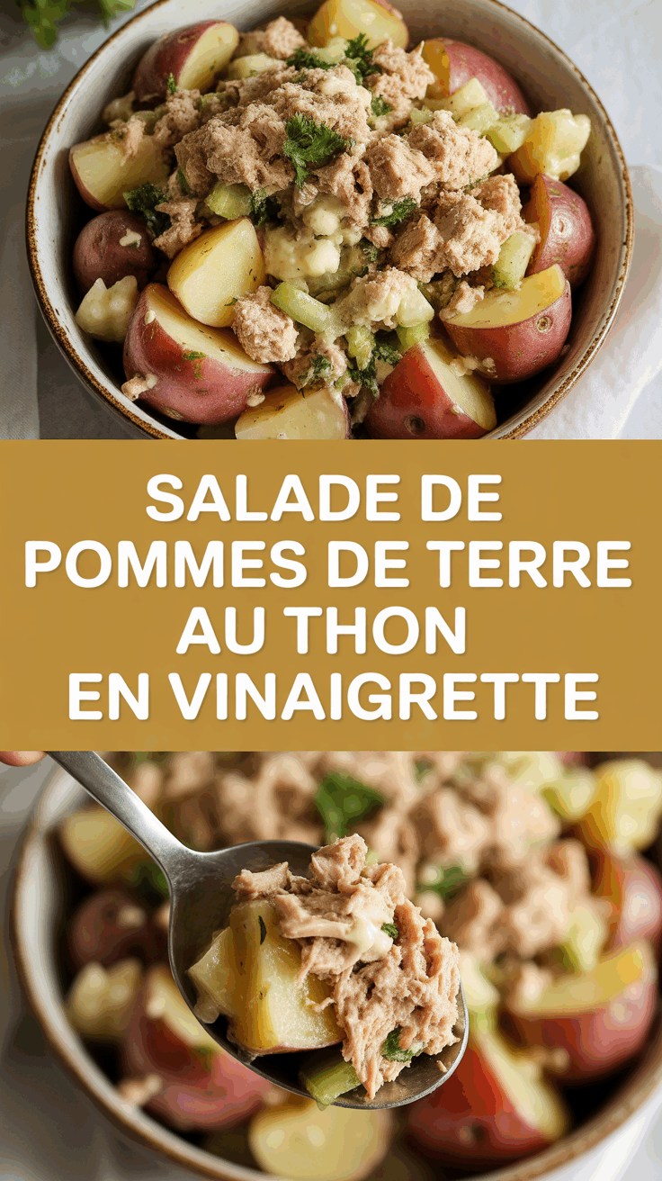 Salade de pommes de terre au thon en vinaigrette