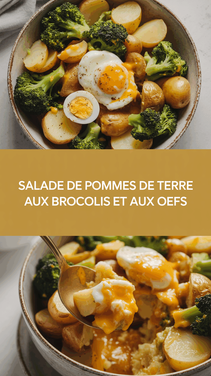 Salade de pommes de terre aux brocolis et aux oeufs