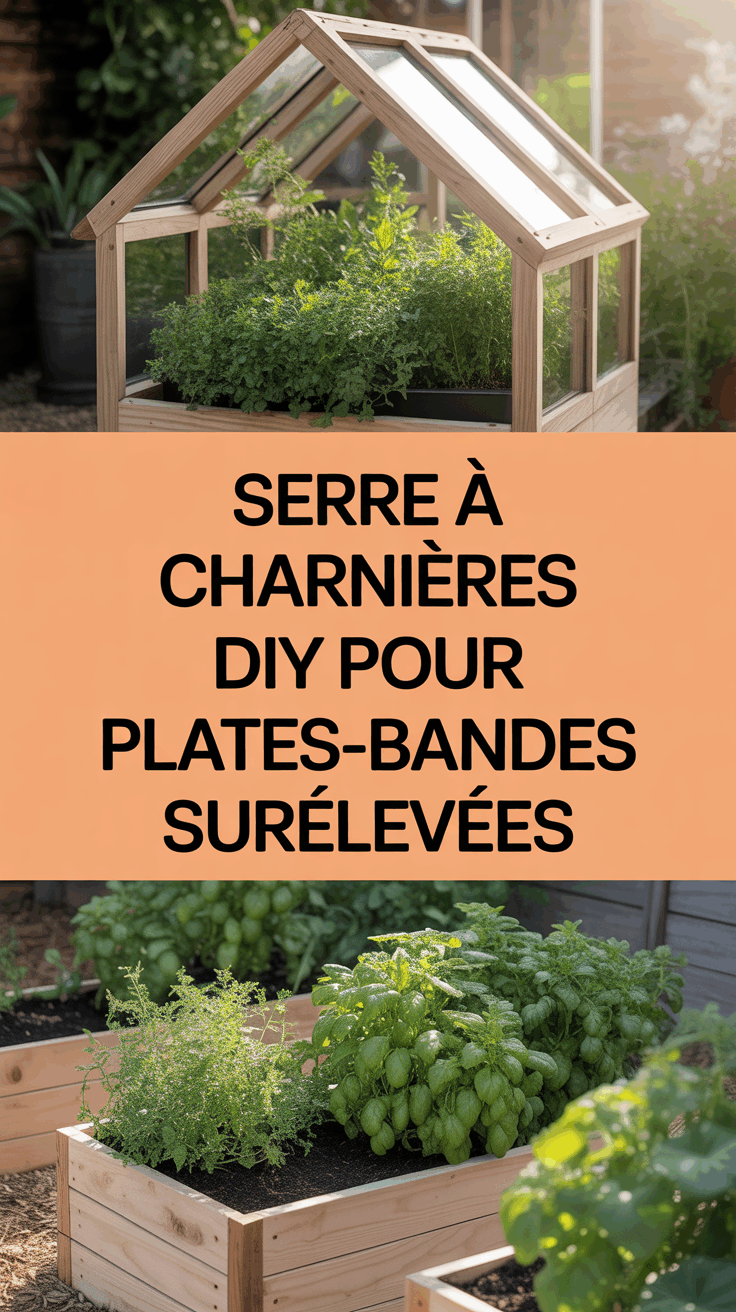 Serre à charnières DIY pour plates-bandes surélevées