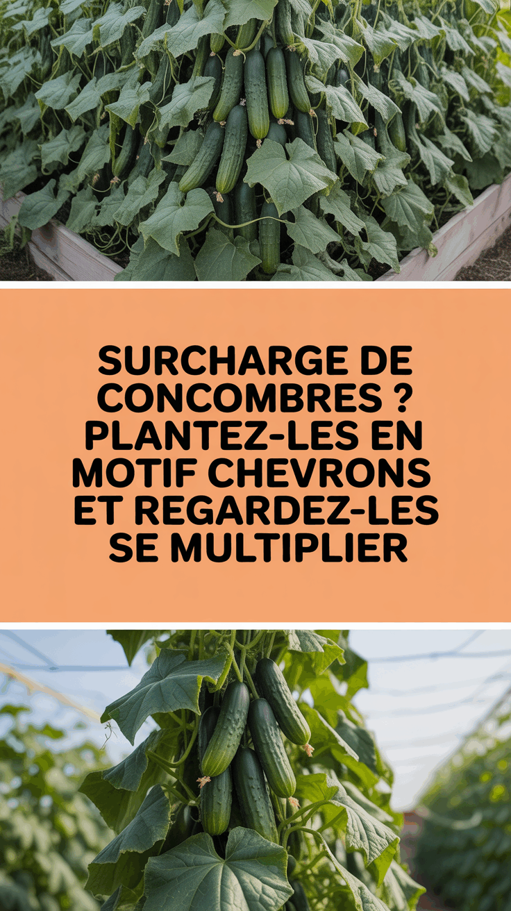 Surcharge de concombres ? Plantez-les en motif chevrons et regardez-les se multiplier